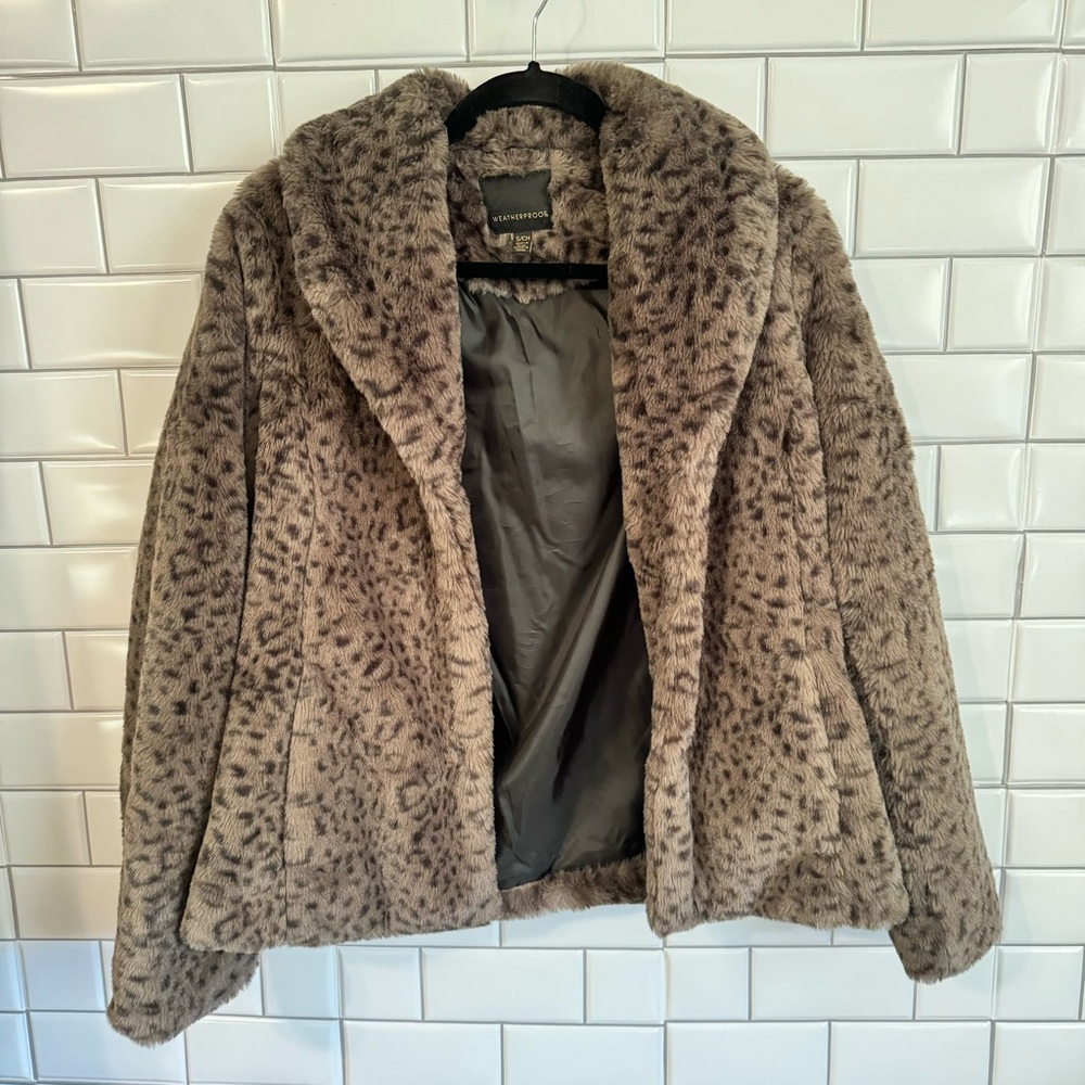Faux Fur Leopard Teddy Coat